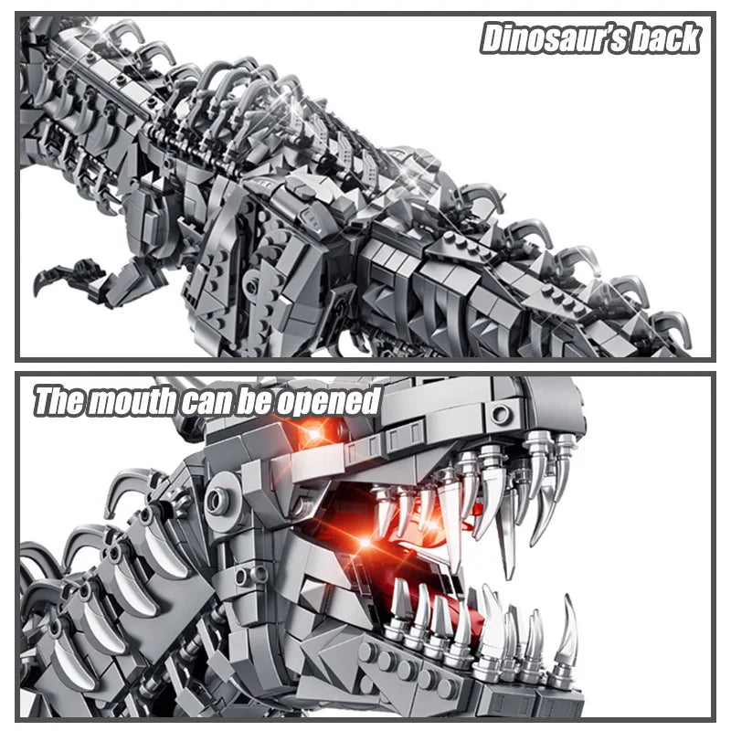 Jurassic Dinosaur World Large Mechanical Tyrannosaurus Rex Building Blocks T-rex Model With Lights Bricks Toys For Children Gift - CADA BRICKS®
