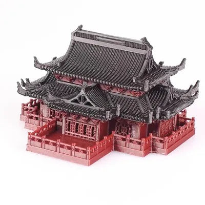 Chinese Ancient Building Model, Daxiong Treasure Hall, Landscape Rockery, Water and Land, Fish Tank, Courtyard, Bonsai Study
