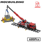 Train Auxiliary Truck Locomotive Train Accessories Model MOC Building Blocks Bricks Display Construction Toys Birthday Gifts