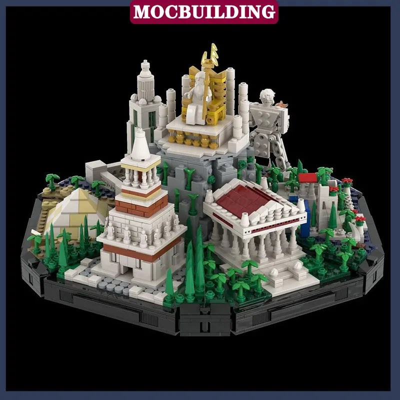 MOC Ville Architecture Merveilles Anciennes Du Monde Modèle Blocs De Construction Pyramide Temple Collection Série Jouets Cadeaux
