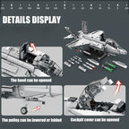 MOC Military Series Jump Jets F14 F16 F18 F22 F35 Aircraft Building Blocks War Fighter Model Bricks Toys For Childrens Boy Gifts