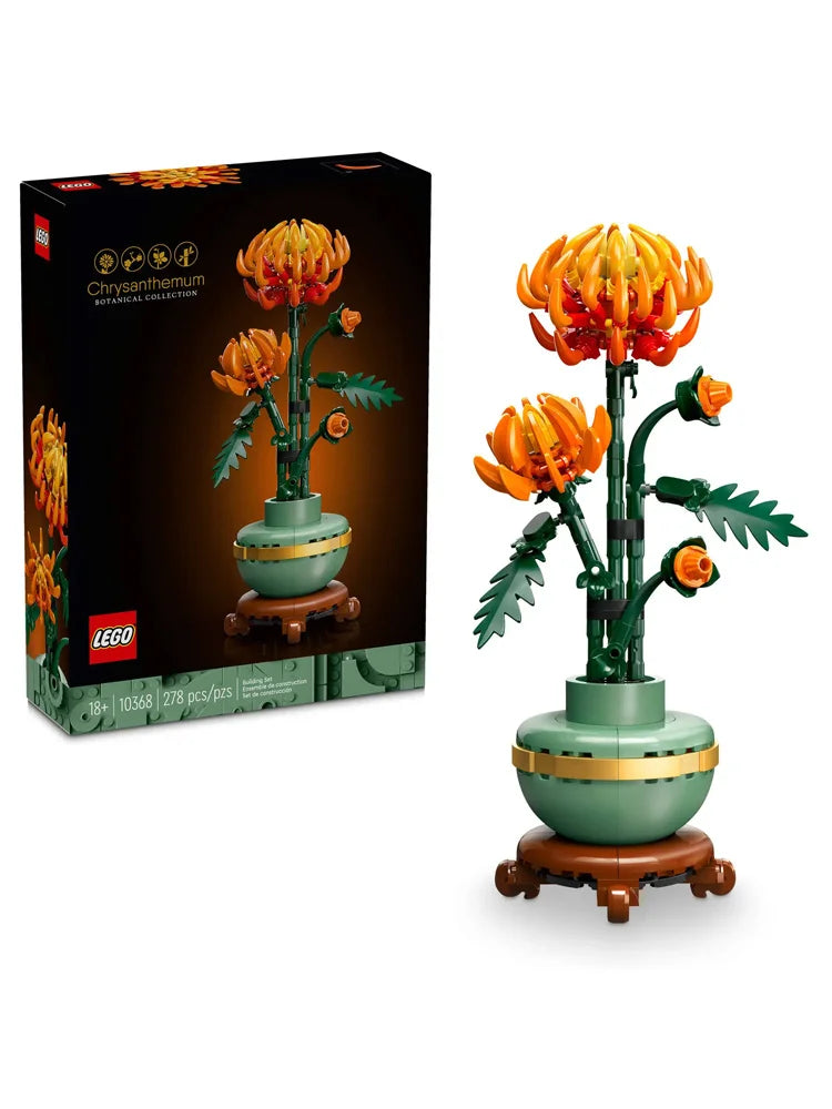 LEGO 10368 Icons Krysantemum Blomsterdekor, Kreativt Byggesett for Voksne, Blomsterutstilling fra Den Botaniske Samlingen