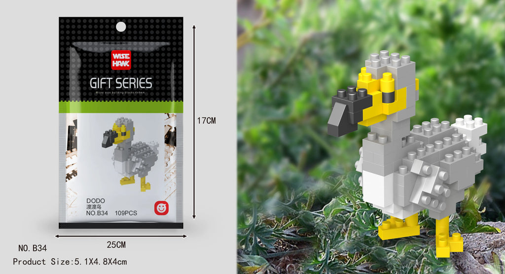 Mini Building Blocks 3D Animal  Diamond Model Micro Bricks Dog Cat Bird Moose Wolf Panda Macaw Toys For Children Birthday Gifts - CADA BRICKS®