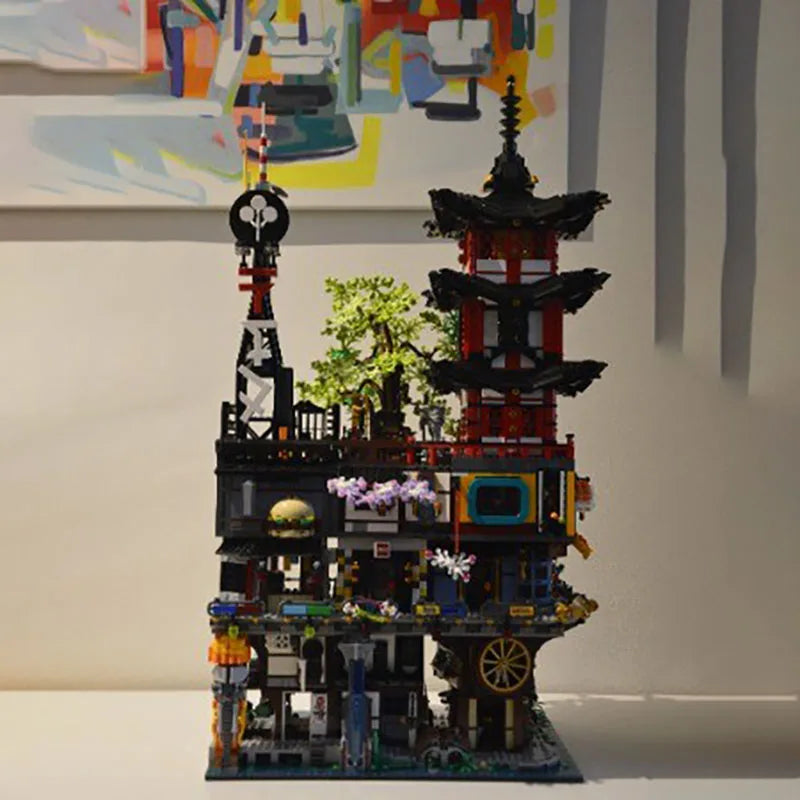 Moc Building Blocks City Retro Fantasy Architecture Model Ninja Tower Technology Module Building Blocks Toy DIY Set Assembly
