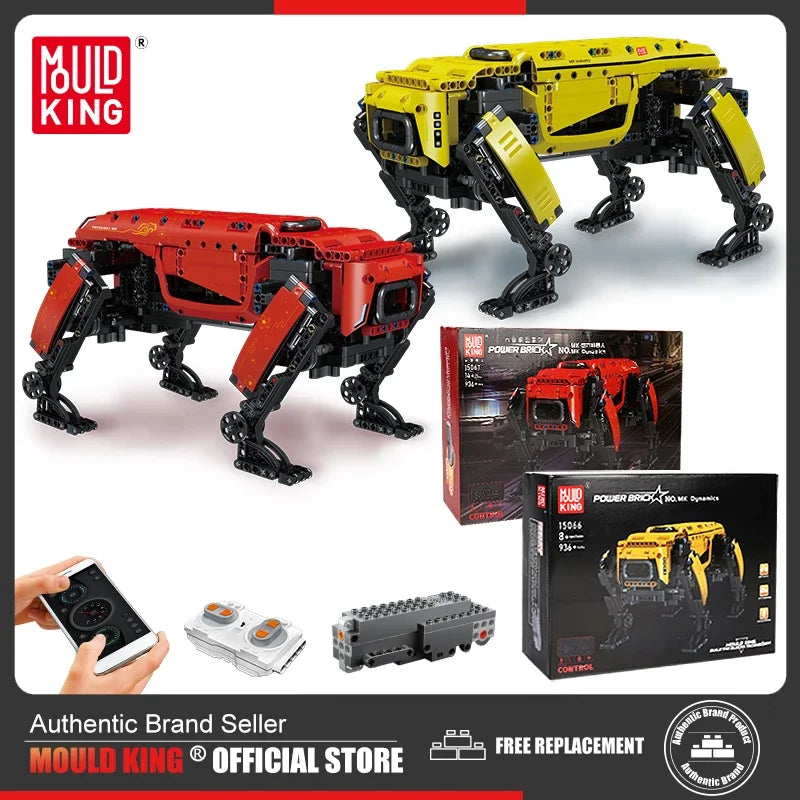 Mould King 15066/15075 Jouets Techniques de Robot – Modèle Alphadog Big Dog Motorisé de Boston Dynamics Blocs de Construction Cadeau pour Enfant