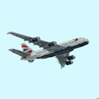 Jet plane Moc Building Block British Airways Airbus A380 Technology Modular Bricks Model  Gifts Christmas Toys DIY Sets Assembly
