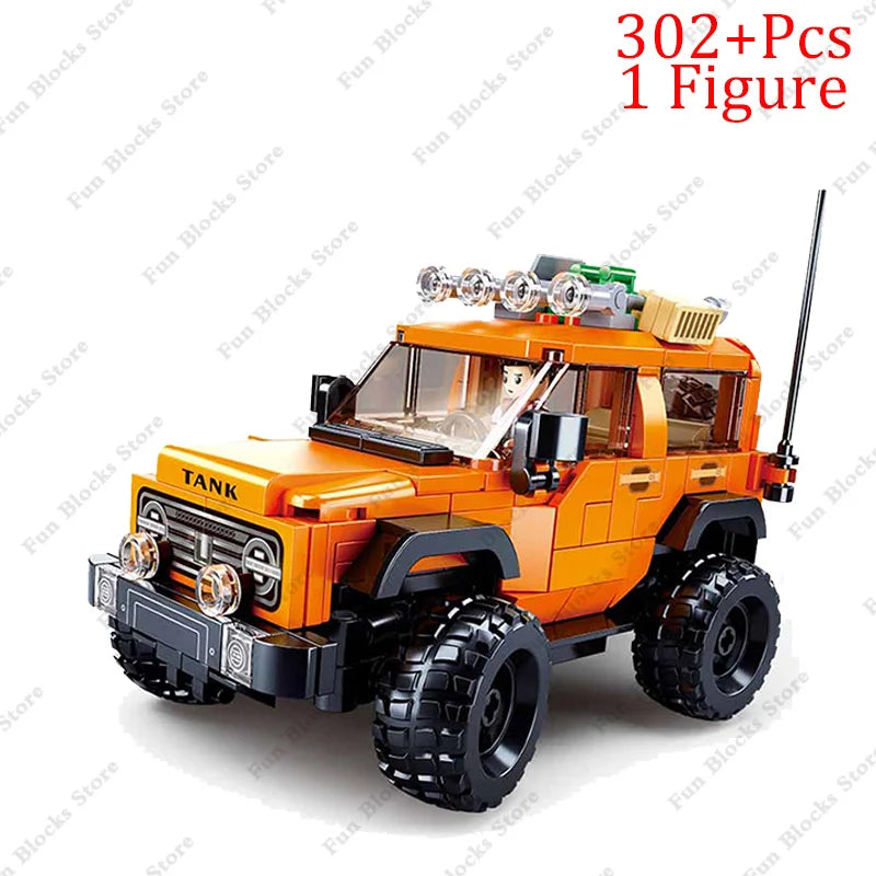 Sluban Retro Technical Lamborghinis Contash Porsche 930 Super Speed Sport Car Building Blocks Vehicle Bricks Toys Gifts For Kids