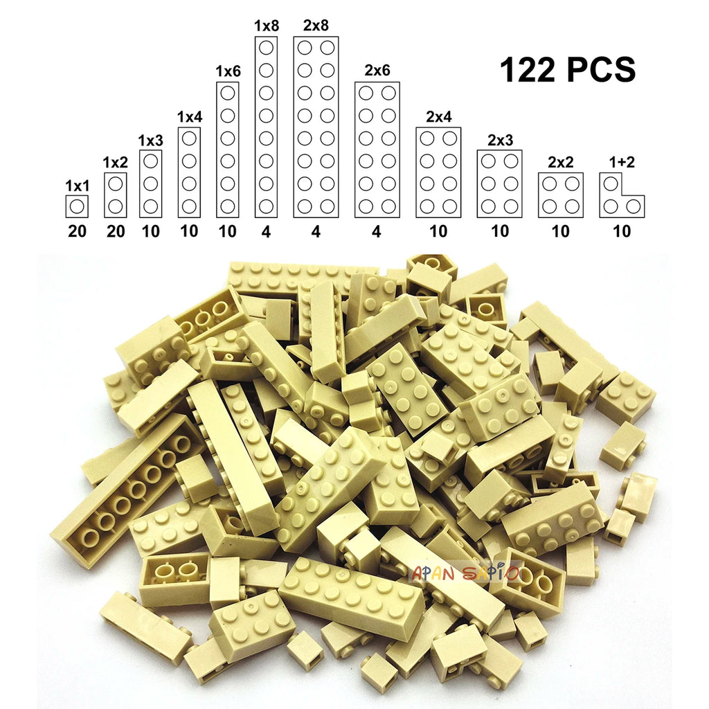 122pcs Thick Figures Bricks 12 Size DIY Building Blocks Educational Creative Size Compatible With 3001 Plastic Toys for Children - CADA BRICKS®
