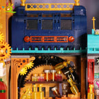 HUIQIBAO 1557pcs City Cyberpunk Style Hotel Architecture Model Building Blocks Street View Set Construction Bricks Toys Gift