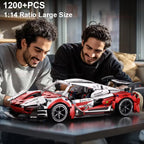 2025 New RS12 Mechanical Sports Car Building Blocks Set 1200pcs Scale 1:14 Racing Car Model Kit Kids Adults Gift Toys Collection