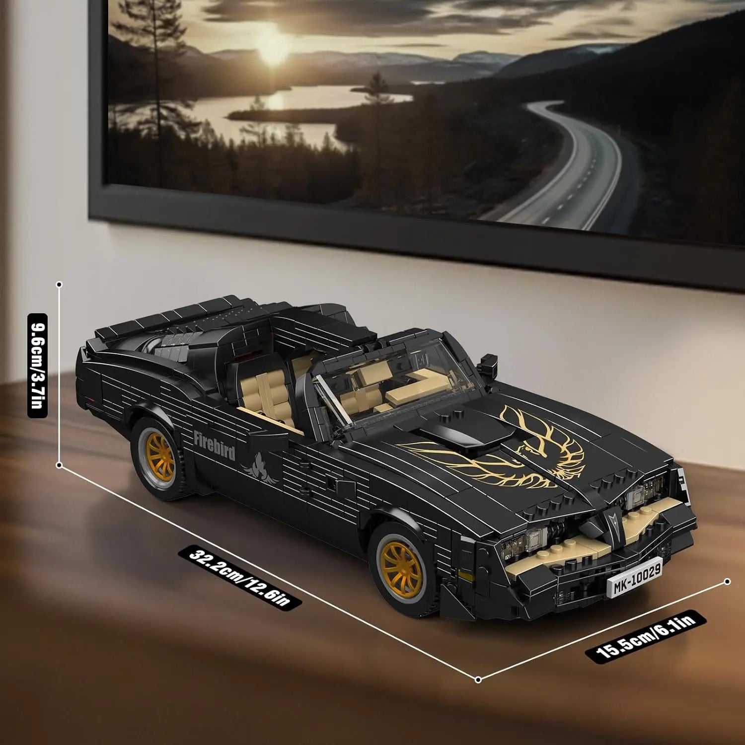 MOULD KING 10029 MOC Kreativ Ideell Firebird Retro Amerikansk Sportsbil Byggeklosser Berømt Bilkolleksjon Gaveleketøy