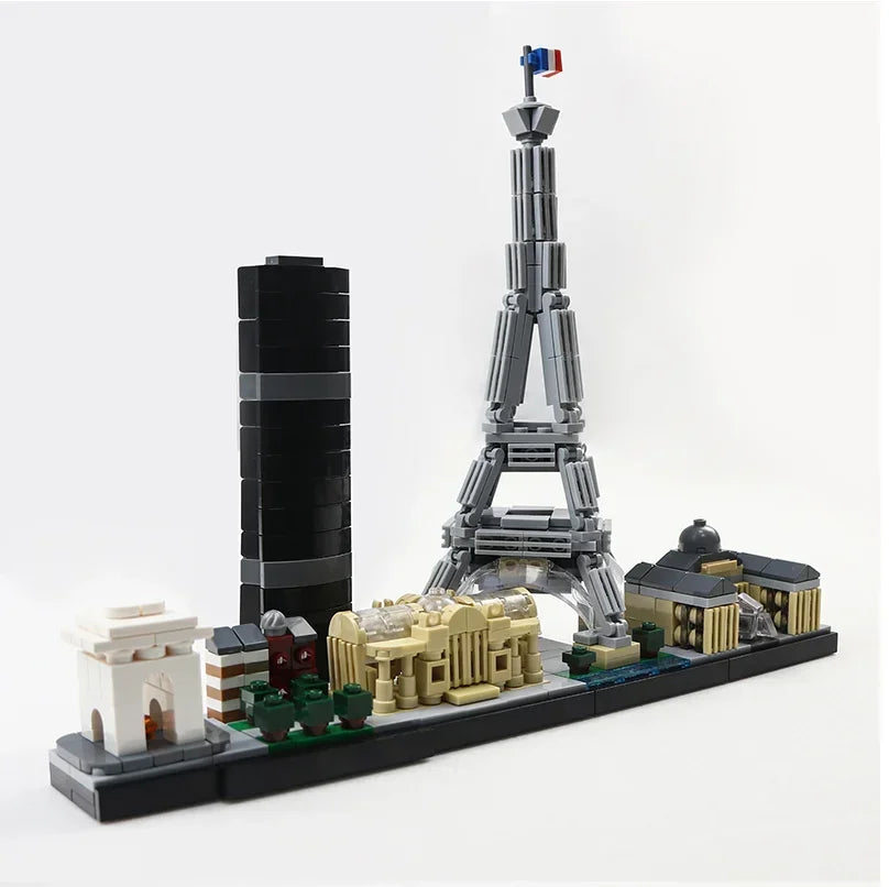 Architecture Paris Dubai London Sydney Chicago Shanghai Building Blocks Kit Bricks Classic City Model Kid Toys For Children Gift