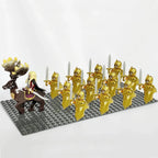 13pcs Castle Knight Rohan Azog Orcs Half-Beast Human Army Elf Guards Roman Solider Minifig Building Block Toys for Kids