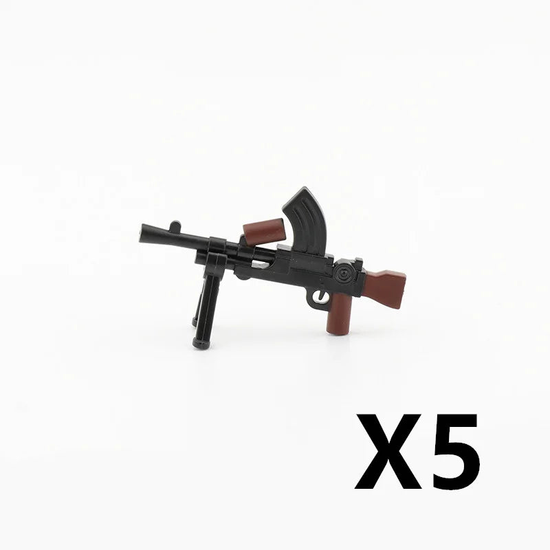 5/10 WW2 Soldier Weapons Building Block Two-color Printing Machine Rifle Submachine Sniper Guns Military Accessories Bricks C238 - CADA BRICKS®