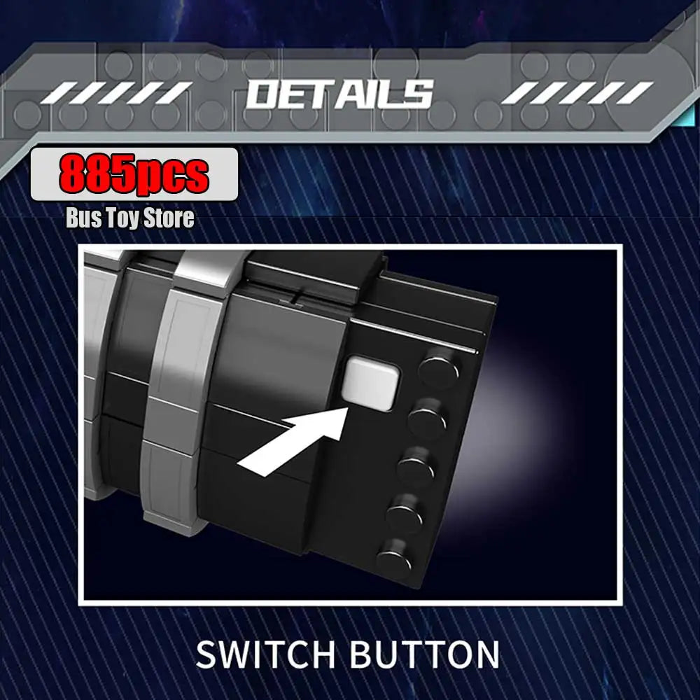 Mould King The Darksaber Building Block With LED Light Assembly Lightsable Brick Toys Set For Kids Christmas Gift Boys  10138