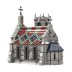 MOC The Old Church Building Blocks Model Medieval Ancient Old Church House Architecture Bricks Assembly Toys Kids Birthday Gifts