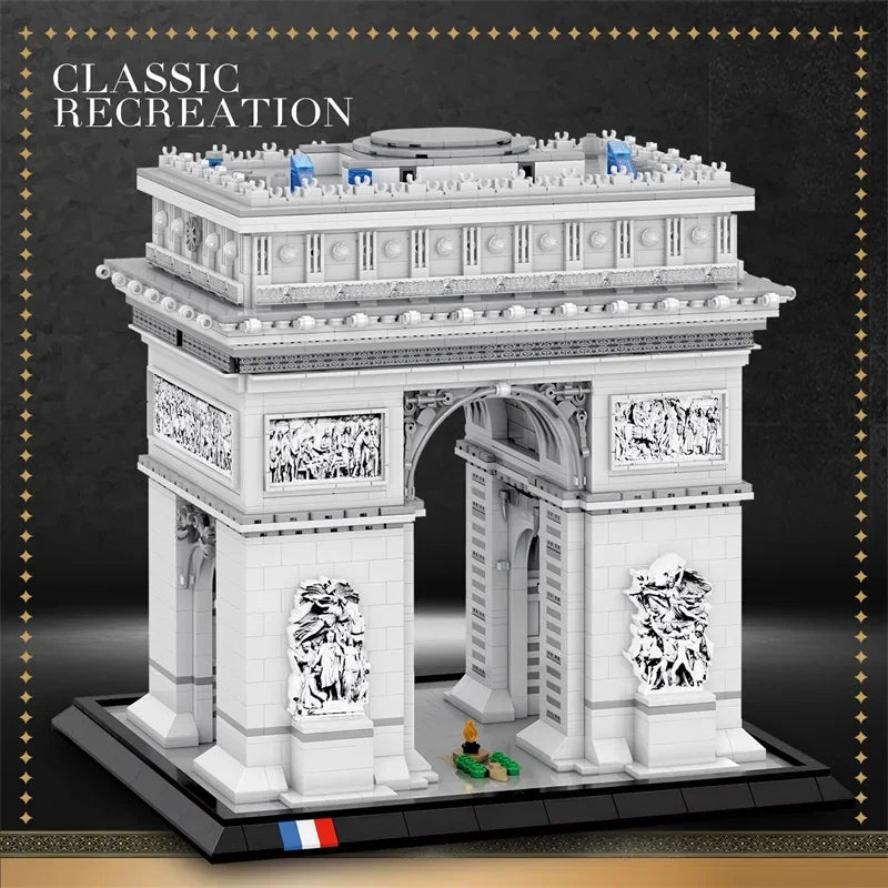 3718PCS Arc de Triomphe Model Building Blocks Paris landmark Building Bricks Desktop Decoration Diy Toys For Kids Holiday Gifts - CADA BRICKS®