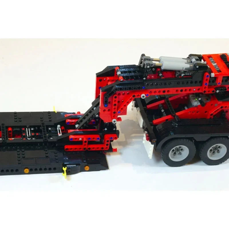 Klassieke MOC-Custom SLT RC Low Boy Trailer MOC-16692 Bouwsteen Auto Laad Transport Vrachtwagen Trailer 2268 Stuks Geassembleerd Speelgoed Model