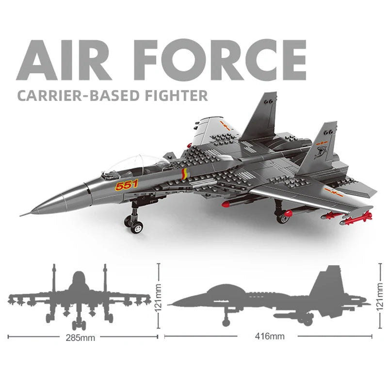 2025 new large F-15 J-20 military combat armed aircraft reconnaissance aircraft building blocks assembled toy boy birthday gift - CADA BRICKS®