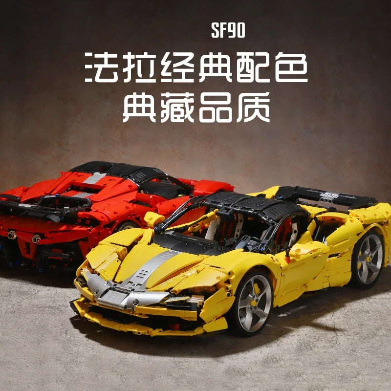 IN STOCK MOC 1:8 Technical RC Sports Car SF90 Building Blocks Model Bricks Assembling Toys for Children Birthday Gift Set - CADA BRICKS®