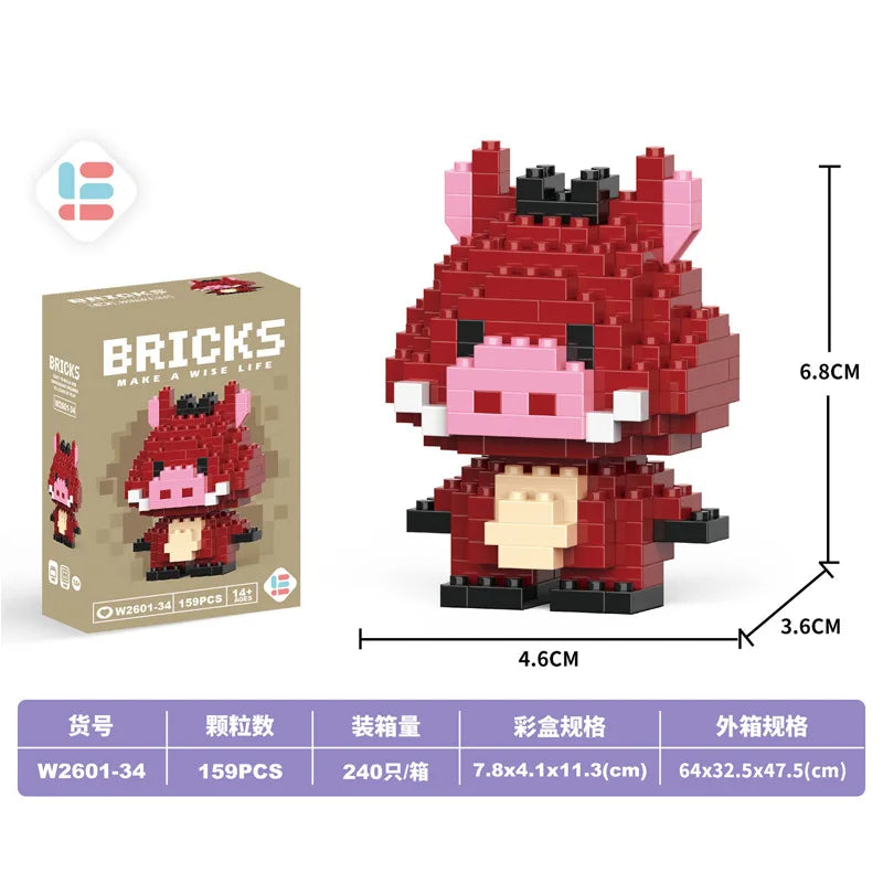 Disney Small Granular Building Model Toy Cartoon Character Stitch, SpongeBob Mini Block Toy Christmas Gift for Children - CADA BRICKS®