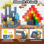 Magnetic Building Block Magnet Cube Mine World Set for Boy Girl Kid Age 3+ DIY Model Children STEM Sensory Toy Christmas Gift - CADA BRICKS®