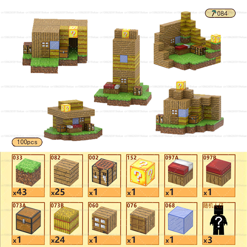 Magnetic Building Block Magnet Cube Mine World Set for Boy Girl Kid Age 3+ DIY Model Children STEM Sensory Toy Christmas Gift - CADA BRICKS®