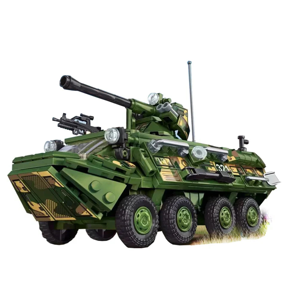 World War 2 WW2 Army Military Soldiers SWAT Leopard 2A7 Main Battle Tank Assemble Building Blocks Bricks Children's Toys Gift - CADA BRICKS®