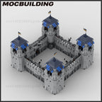 MOC Building Block Medieval Castle Tower Wall Gate Fortress Model Christmas Gifts Collection DIY Brick Assembling Toys Children