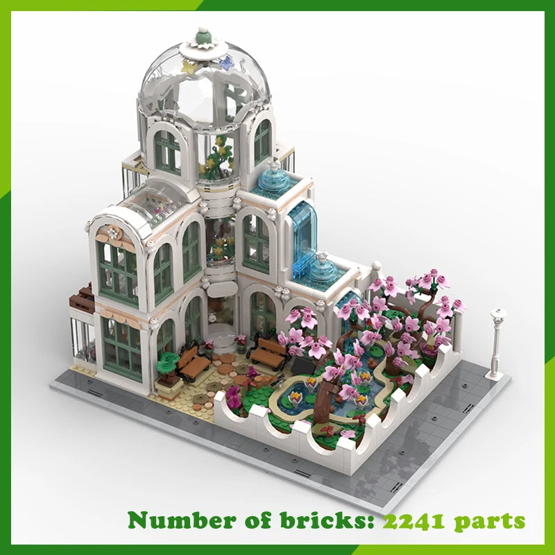 MOC Building Blocks Botanical Garden Urban Architecture Landscape Model DIY Bricks Creative Assembly Toys Xmas Gifts 2241PCS