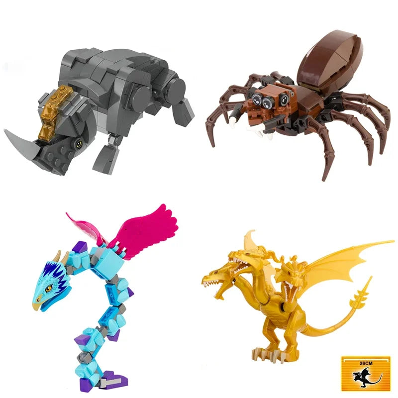 HOT Movie Series Space Wars Smaug Troll Dewback Rancor Jabba Big Size Beasts Bricks Building Anime Figures Toys for Kids Gift - CADA BRICKS®