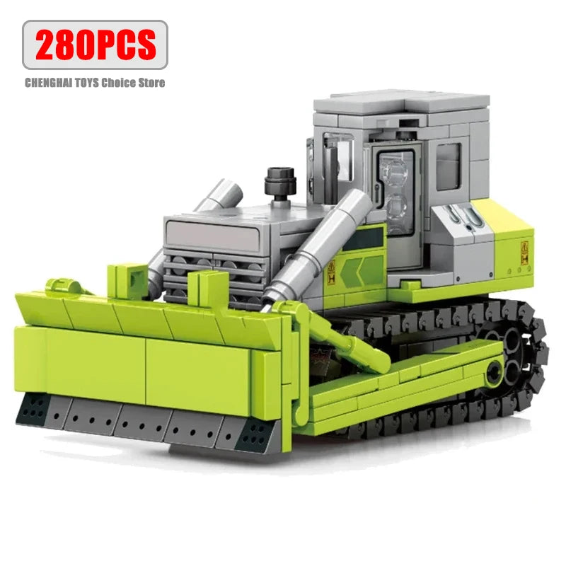 City Engineering Trucks Building Blocks Crane Bulldozer Excavator Childrens Car Construction MOC Bricks Sets Toys For Kids Gifts