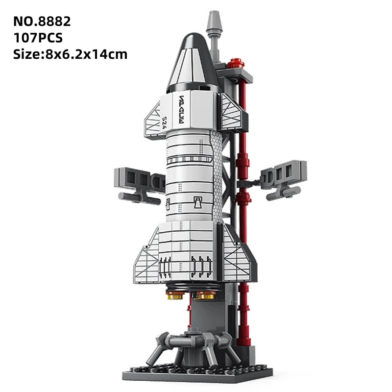 Space Astronaut Spaceman City Building Blocks Shuttle Satellite Rocket Space Station Saturn Figure Bricks Gift for Adult Man