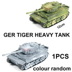 4D Tank Model Building Block WWII German Tiger Panther Tank Military Assembly Model 1:72 Simulation Tank Table Toys Gift For Boy