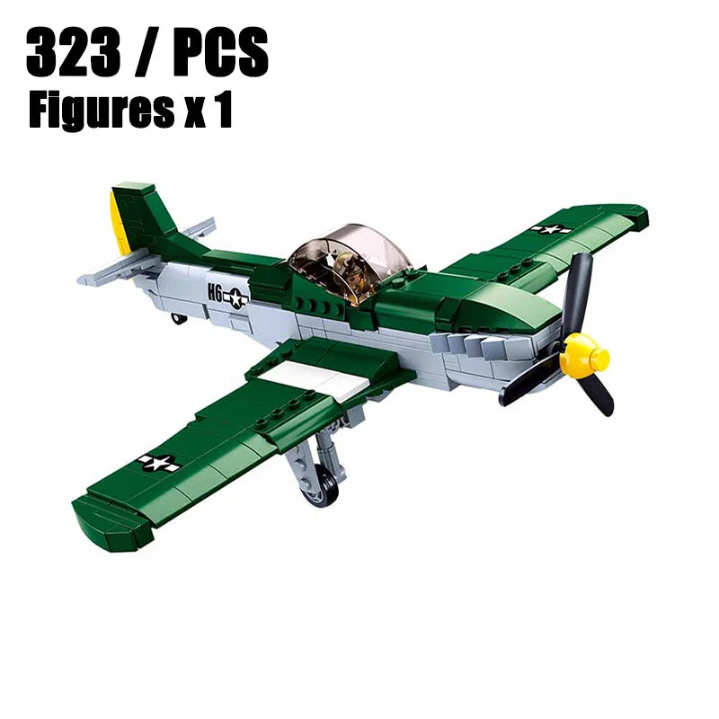 2024 Sluban WW2 Military Russia Air Weapon Mi-24 Attack Helicopters Hind Model Building Blocks Classics Fighter Bricks Plane Toy