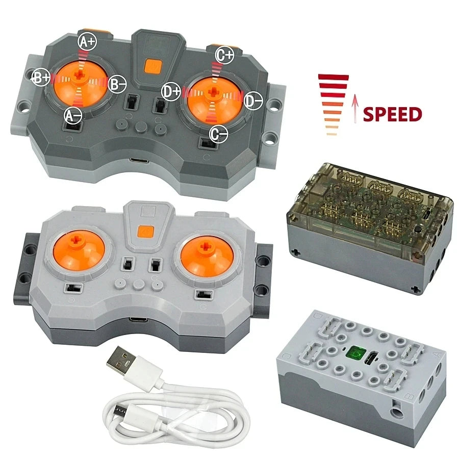 Technical Electronic Building Block MOC Refit Accessories Micro-motor RC Power Functions Parts Creative DIY Car Bricks Kids Toys - CADA BRICKS®