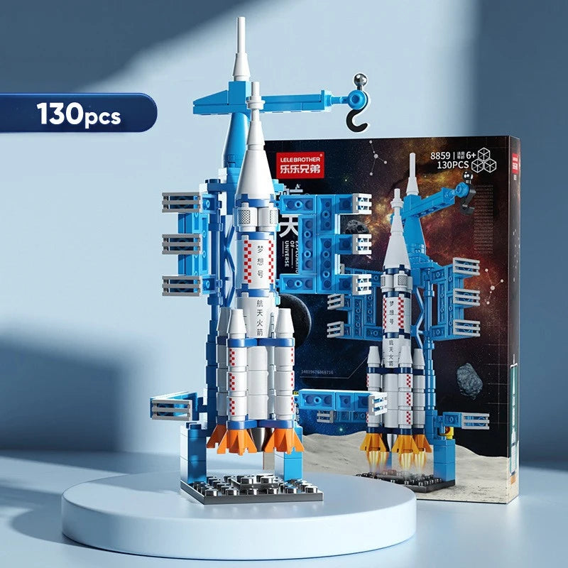 107 Piece DIY Building Blocks Space Rocket Craft Launch Center Base Puzzle Model Assembling Bricks Small Set Education Boys Toy - CADA BRICKS®