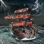 Piececool 3D Puzzles The Queen Anne's Revenge Pirate Ship Metal Model Building Blocks 3D Boat Jigsaw for Adult Birthday Gift