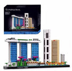 Architecture Paris Dubai London Sydney Chicago Shanghai Building Blocks Kit Bricks Classic City Model Kid Toys For Children Gift