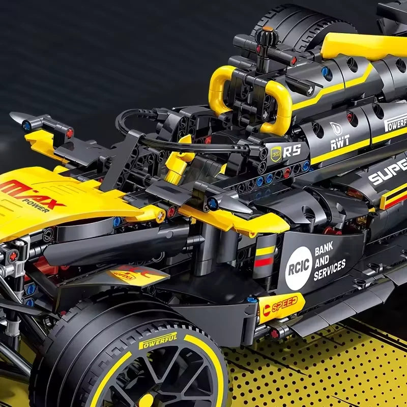 1650Pcs 1:8 Scale JKC7205 F1 Racing Car Building Block Kit Classic Supercar Model Collectible Gift Car Enthusiast and Racing Car