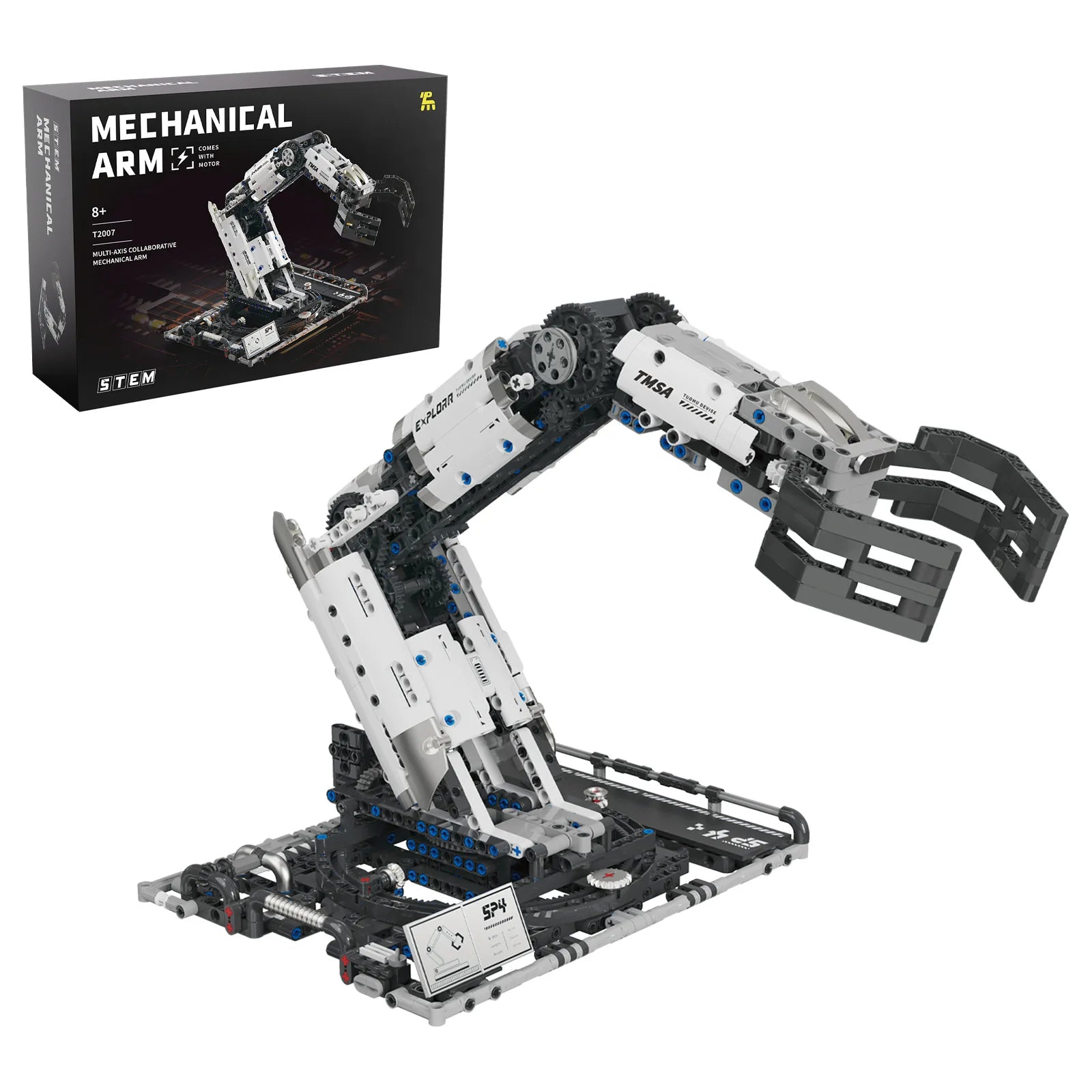 Original Multi-Axis Robotic Arm Building Blocks, Programmable via Smartphone, Remote Control, for Interactive STEM Learning