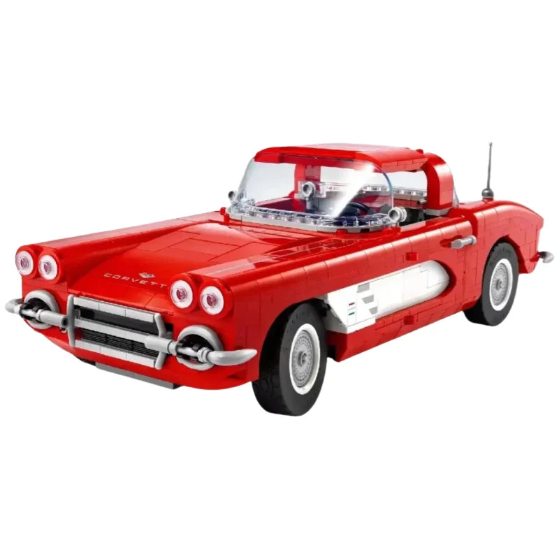 2024 Red Retro Technical Compatible 10321 Original Sport Car Building Blocks Assemble Vehicle Bricks Toys Kids Boyfriend Gift