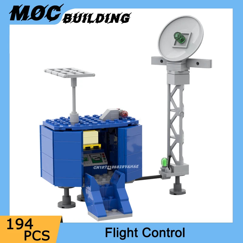 MOC Building Blocks Space Station Series Mobile Launch Control Pod Model Command Supply Base Creative Toys DIY Bricks Xmas Gifts