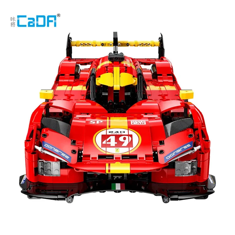 1518Pcs 1:10 Cada MOC City Remote Control Flame Racing Car Model Building Blocks RC V6 Sports Vehicle Bricks Toys Festival Gifts - CADA BRICKS®