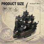 Piececool 3D Metal Puzzles Pirate Ship Building Blocks The Queen Anne's Revenge DIY Boat Toys Jigsaw Christmas Gifts for Adult