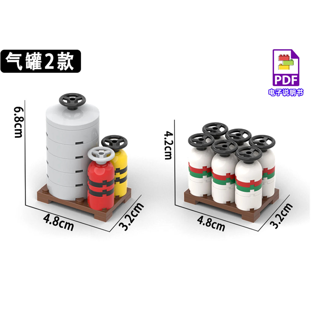 City Construction Building Blocks Set with Truck Crane Forklift Fuel Tank Transport Toy