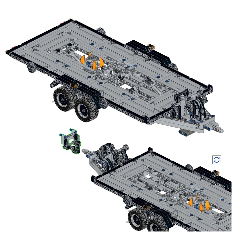 Technical Can Tilted Pickups F-150 Raptor Trailer Model Building Blocks DIY 42126 MOD Bricks Assembly Set Children's Toy Gifts