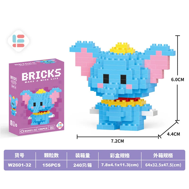 Disney Small Granular Building Model Toy Cartoon Character Stitch, SpongeBob Mini Block Toy Christmas Gift for Children - CADA BRICKS®