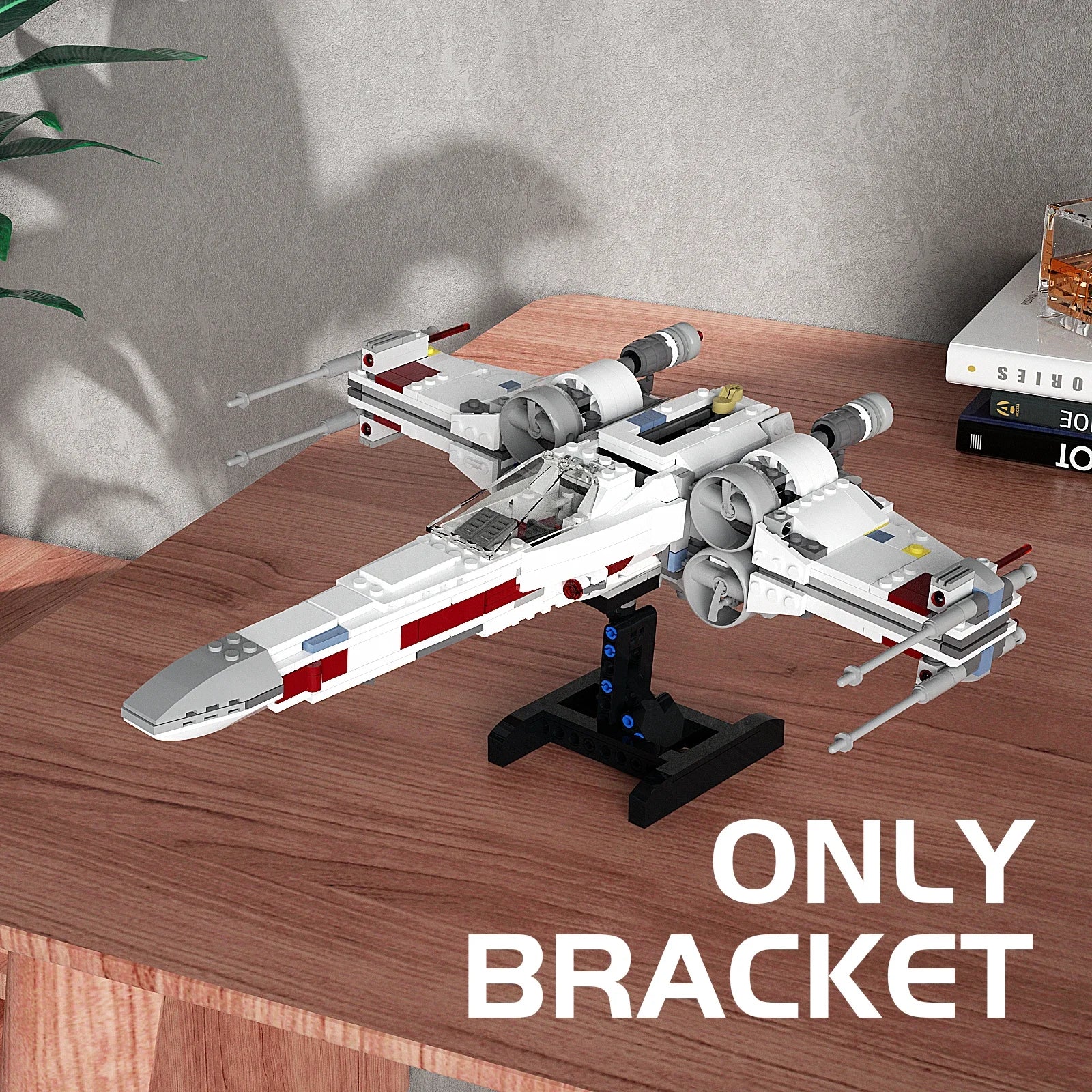 MOC Stand Display Bracket Building Blocks For X-Wing Space Wars Fighter 75102/75149/75218 Support Bricks Kids Toys Children Gift