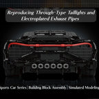 Mould King 13163 Technical Car Building Block Remote Control La Voiture Noire Sport Racing Car Model Toys Kids Christmas Gift